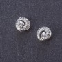 Jewellery Finding Ammonite Snail Bead Insert, "silver" metal colour, ⌀10mm, pack 20g +/- 15pcs