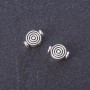 Findings Insert Bead metal colour "silver" 8x10mm pack 20g +/-26 pcs