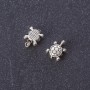 Findings Insert Bead "Shell" metal colour "silver" 7x8mm pack 20g +/-40 pcs