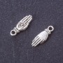 Findings Pendant "Palm with Rose" metal colour "silver" L 18x6mm, pack 20g +/-24pcs