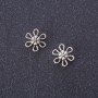 Findings "Flower" Connector Pendant metal colour "silver" 9mm, pack 20g +/-70pcs