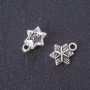 Findings Charm "Christmas Star" metal colour "silver" 13x11mm pack 20g +/-35 pcs
