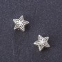 Findings Insert Bead "Star" metal colour "silver" 1x1mm pack 20g +/-16 pcs