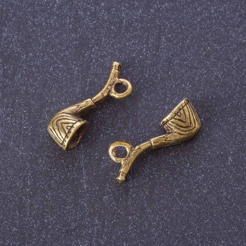Jewellery Findings Tube Pendant, Bronze-Tone Metal 2x0.6cm, Pack of 12