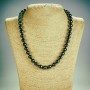 Natural Stone Necklace Hematite Smooth Bead, length 45cm, diameter 10mm
