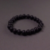 Shungite Bracelet (Imitation) on Elastic, Smooth Bead, diameter 8mm, length 18cm+