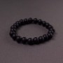 Shungite Bracelet (Imitation) on Elastic, Smooth Bead, diameter 8mm, length 18cm+