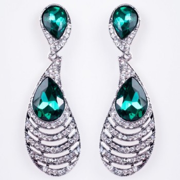 Crystal Chandelier Earrings "Feather"
