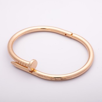 Bracelet "Nail", gold metal colour, hi-tech clasp, circumference 18 cm