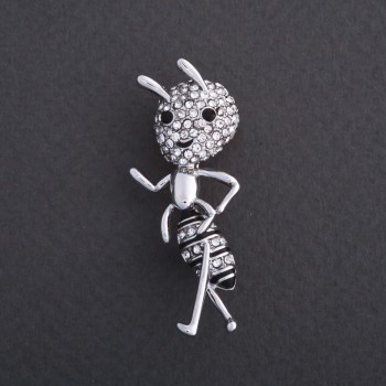Sale! "Brave Ant" Brooch 4×2cm Silver-Coloured Metal