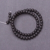 Shungite Beads Smooth Round on String (Synthetic), diameter 6mm, length 37cm
