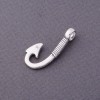 Silver Hook Finding 3x1.3cm, pack of 12pcs