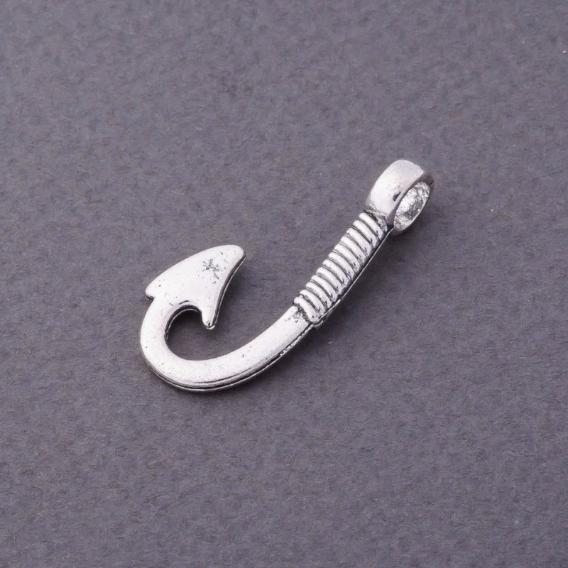 Silver Hook Finding 3x1.3cm, pack of 12pcs