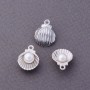 Pendant Finding Pearl in Shell, 12mm Diameter, Pack of 7