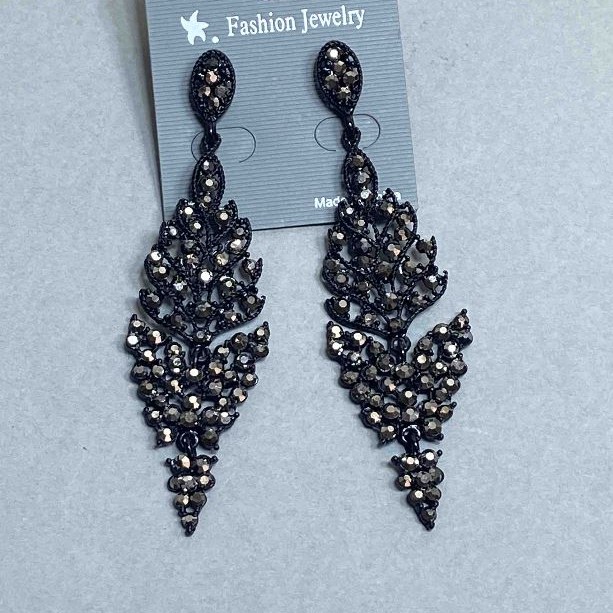 Long Evening Earrings, length 8cm
