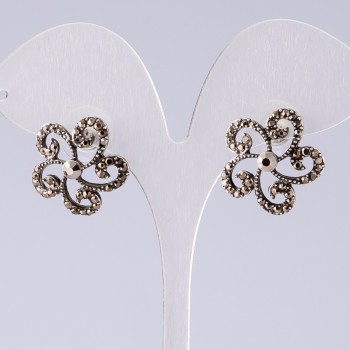 "Drop Silver" Earrings, diameter 2cm