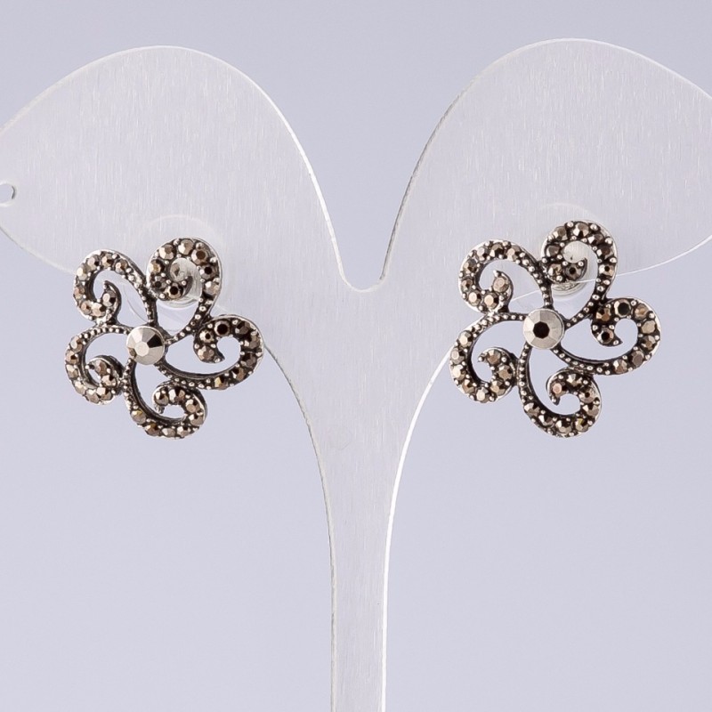 "Drop Silver" Earrings, diameter 2cm