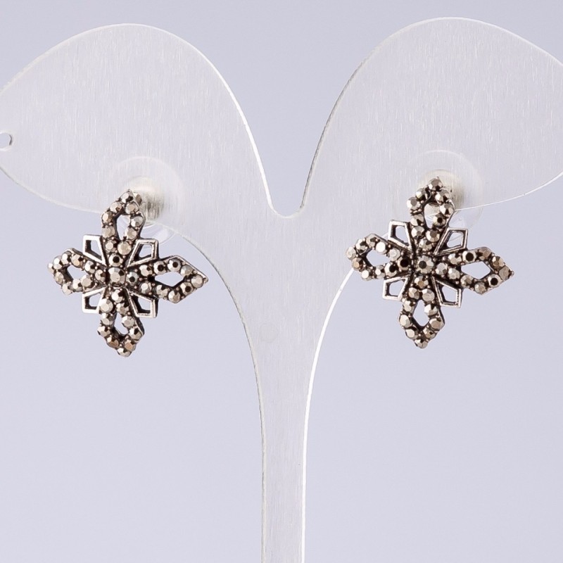 "Drop Silver" Earrings, diameter 2cm