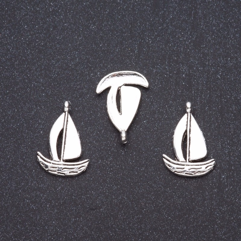 Jewellery Findings Pendant Little Ship 1.9x1.3cm, pack 20g +/- 28pcs
