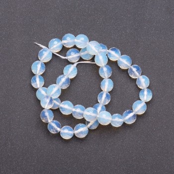 Moonstone Beads Faceted Round, 36cm length, 10mm diameter