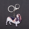 Keyring "Friend" series Basset decoupage, length 13cm