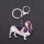 Keyring "Friend" series Basset decoupage, length 13cm