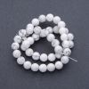 Natural Kaholong Stone Beads on String, smooth round beads, diameter 8mm+-, length 38cm