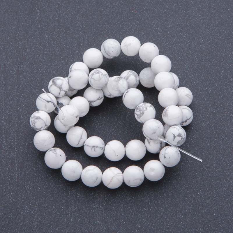 Natural Kaholong Stone Beads on String, smooth round beads, diameter 8mm+-, length 38cm