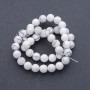Natural Kaholong Stone Beads on String, smooth round beads, diameter 8mm+-, length 38cm