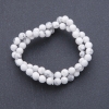 Natural Stone Beads Cacholong on String Round, diameter 6mm, 38cm length