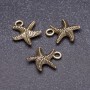 Pendant Findings Sea Star Bronze 13mm Pack of 19