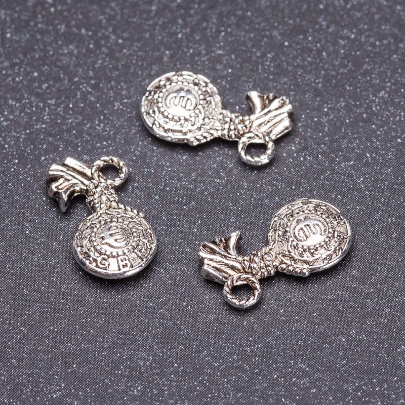 Euro Coin Pendant Finding, "Silver" Colour, 13mm, Pack 20g +/-25pcs