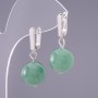 Earrings "Elegant" Jade, Diameter 12mm