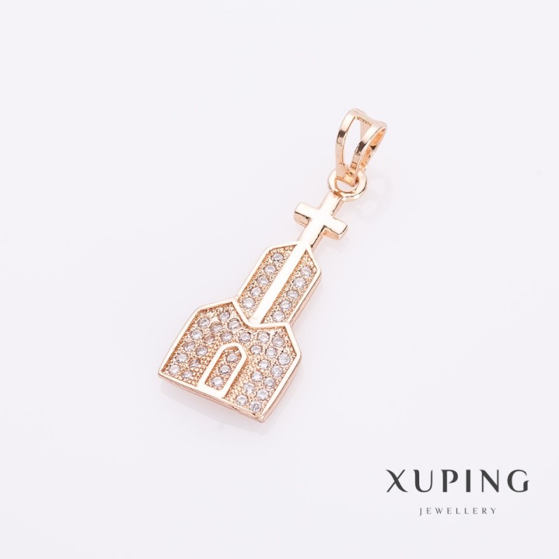 Xuping Temple Pendant 3x1cm Gold Colour