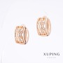 Xuping Earrings "Slavianka" 18K Gold Plating, Length 1.5cm, Thickness 8.5mm