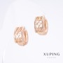 Xuping Earrings 18K Gold Plating, Length 1.5cm, Thickness 7.5mm