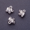 Elephant Pendant Finding, Length 11mm, Hole 1-1.5mm, Silver Colour, Pack 20g +/-11pcs