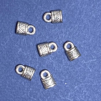 Finding – Padlock Pendant, length 10mm d1-3mm, colour silver, pack 20g +/-17pcs