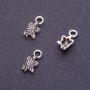 Finding – Sea Turtle Pendant, length 11x5mm d1-1.5mm, colour silver, pack 20g +/-62pcs