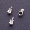 Pandora-Style Bead Insert "Guitar", 11mm Length, 4mm Hole, Silver, 20g Pack 24pcs