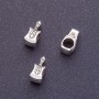 Pandora-Style Bead Insert "Guitar", 11mm Length, 4mm Hole, Silver, 20g Pack 24pcs