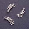 Jewellery Findings Tube Pendant, length 17x8mm, hole diameter 1.5mm, colour silver, pack of 20g +/- 27pcs