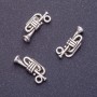 Jewellery Findings Tube Pendant, length 17x8mm, hole diameter 1.5mm, colour silver, pack of 20g +/- 27pcs