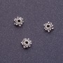 Findings Snowflake Spacer Bead, d1-6mm d2mm, Silver Colour, Pack 20g +/-51pcs