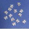 Findings Pendant Butterfly Silver-Tone d 9x10mm, pack 20g +/-40pcs