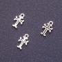 Cross Pendant Finding, Length 11mm, Hole 1-1.5mm, Pack 20g +/-93pcs, Silver Colour