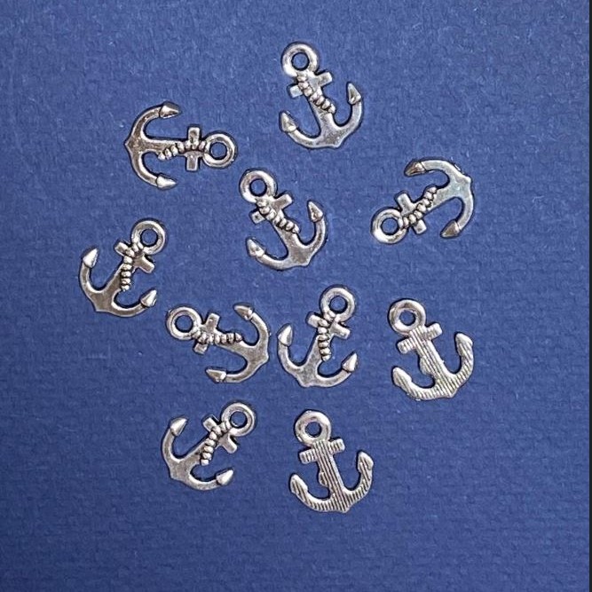 Anchor Pendant Finding, Length 17x13mm, Hole 1-1.5mm, Pack 20g +5pcs