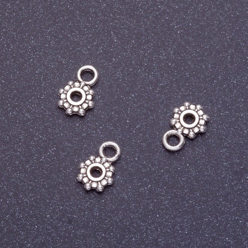 Jewellery Findings Bail, Length 9mm d1-6mm d2-1.5mm d3mm, Silver Colour, Pack 20g +/- 104pcs