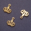 Crown Pendant Finding, Length 14mm, Hole 1-1.5mm, Antique Gold Colour, Pack 20g +/-23pcs