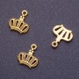 Crown Pendant Finding, Length 14mm, Hole 1-1.5mm, Antique Gold Colour, Pack 20g +/-23pcs